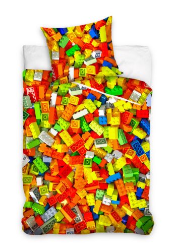 Lego mintázatú Bricks ágyneműhuzat 140×200cm, 70x90 cm