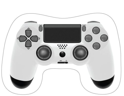 Gamer Pad formapárna, díszpárna 42x29 cm Velúr