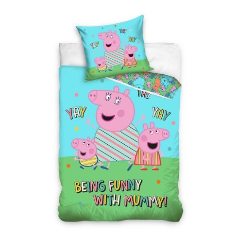 Peppa malac Funny ágyneműhuzat 140×200cm, 70x90 cm