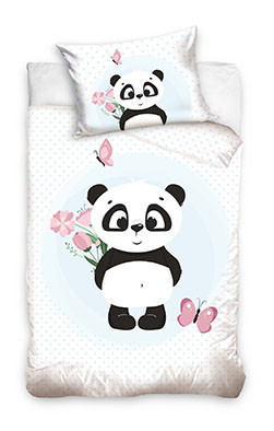 Panda gyerek, ovis ágyneműhuzat 90x120 cm, 40x60 cm