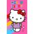 Hello Kitty Rainbow kéztörlő, arctörlő, törölköző 30x50 cm