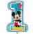 Disney Mickey Blue Első születésnap fólia lufi 71 cm