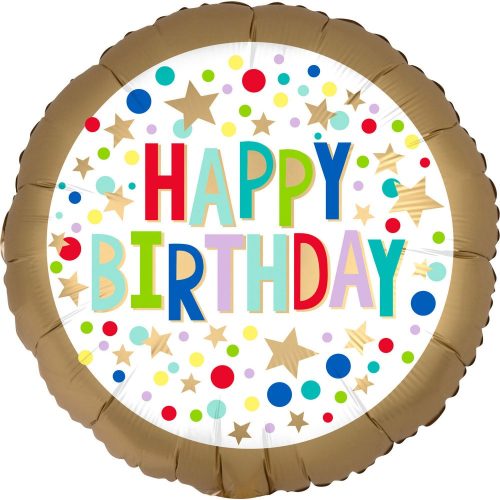 Happy Birthday Marquee Dots fólia lufi 43 cm