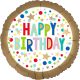 Happy Birthday Marquee Dots fólia lufi 43 cm