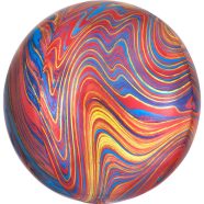 Colorful, Színes gömb fólia lufi 40 cm