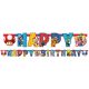Super Mario Mushroom World Happy Birthday felirat 190 cm
