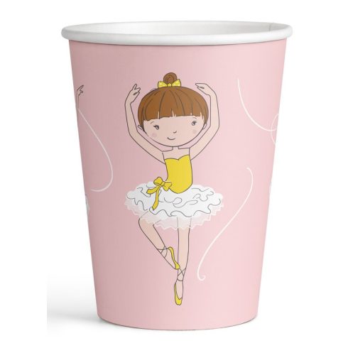 Balett, Balerina Little Dancer papír pohár 8 db-os 250 ml