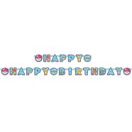 Pokémon Happy Birthday felirat 200 cm 