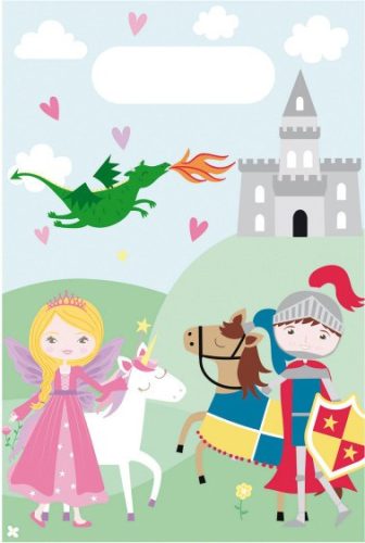 Hercegnő és Lovag Middle Ages ajándéktasak, ajándékzacskó 8 db-os
