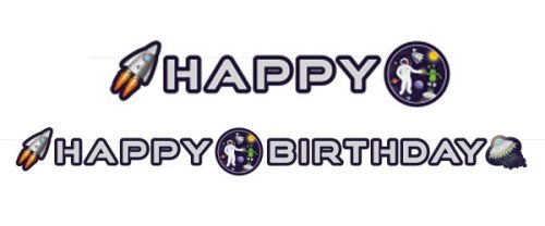 Űr Rocket Happy Birthday felirat 192 cm