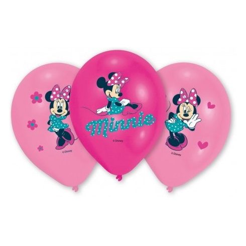 Disney Minnie Smile léggömb, lufi 6 db-os 11 inch (27,5cm)