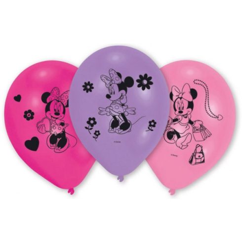 Disney Minnie Fashion léggömb, lufi 10 db-os 10 inch (25,4cm)