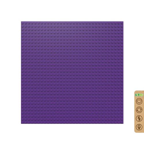 BiOBUDDi BB-0095 | építőjáték alaplap - 100% kompatibilis minden más kedvelt márkával | 32x32 bütyök lila