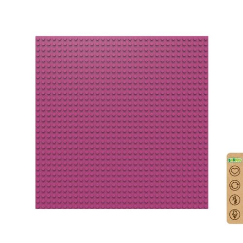 BiOBUDDi BB-0095 | építőjáték alaplap - 100% kompatibilis minden más kedvelt márkával | 32x32 bütyök fukszia