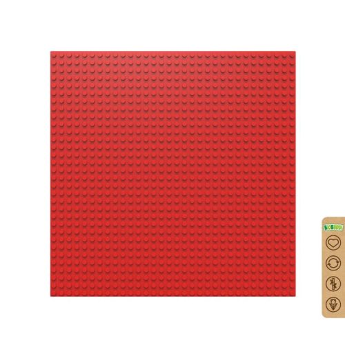 BiOBUDDi BB-0095 | építőjáték alaplap - 100% kompatibilis minden más kedvelt márkával | 32x32 bütyök vörös