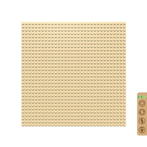 BiOBUDDi BB-0095 | építőjáték alaplap - 100% kompatibilis minden más kedvelt márkával | 32x32 bütyök bézs