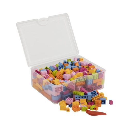Q-BRiCKS | 300 db-os vegyes, 100% kompatibilis építőkocka készlet virág színekben