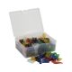 Q-BRiCKS | 300 db-os vegyes , 100% kompatibilis építőkocka készlet átlátszó színekben