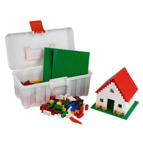 Q-BRiCKS | 400 db-os, 100% kompatibilis építőkocka készlet | házikó alapszínekben