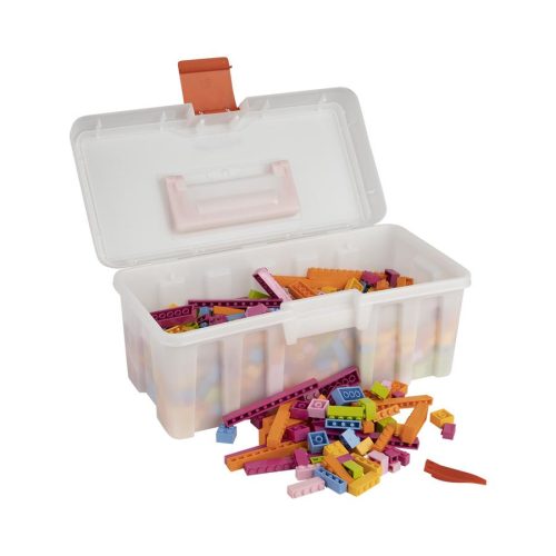 Q-BRiCKS | 500 db-os vegyes, 100% kompatibilis építőkocka készlet vidám virág színekben (alapkockák)