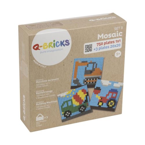 Q-BRiCKS | Építőgépes készségfejlesztő mozaik építőjáték készlet