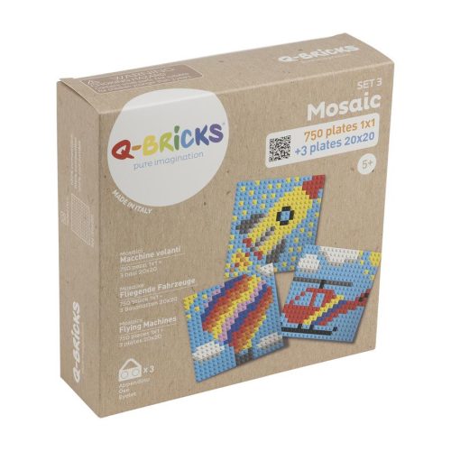 Q-BRiCKS | Légi járműves készségfejlesztő mozaik építőjáték készlet