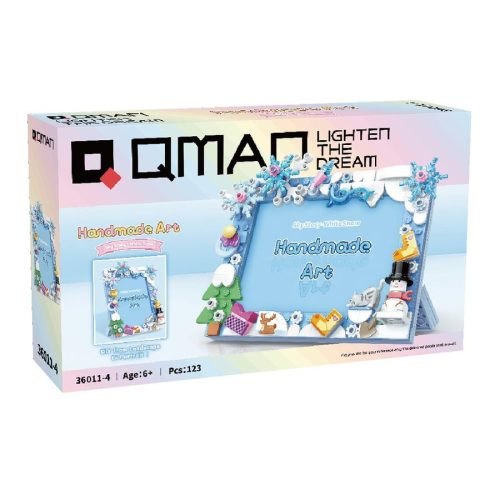 QMAN 36011-4 - Téli világ képkeret építőjáték - 100% kompatibilis minden más kedvelt márkával