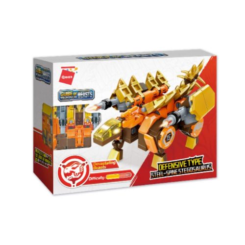 QMAN 41215 - Csodakocka - Acélgerincű Stegosaurus építőjáték - 100% kompatibilis minden más kedvelt márkával