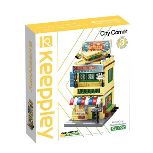 QMAN K28002 Keepplay - Hong Kong étterem és teázó építőjáték - 100% kompatibilis minden más kedvelt márkával