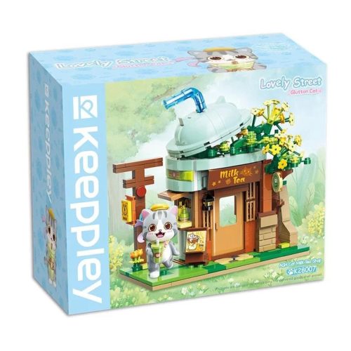 QMAN K28007 Keepplay - Ash macska Milk tea shopja építőjáték - 100% kompatibilis minden más kedvelt márkával