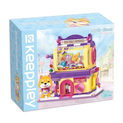 QMAN K28010 Keepplay - Shiba Inu kapszulás játékautomatája építőjáték - 100% kompatibilis minden más kedvelt márkával