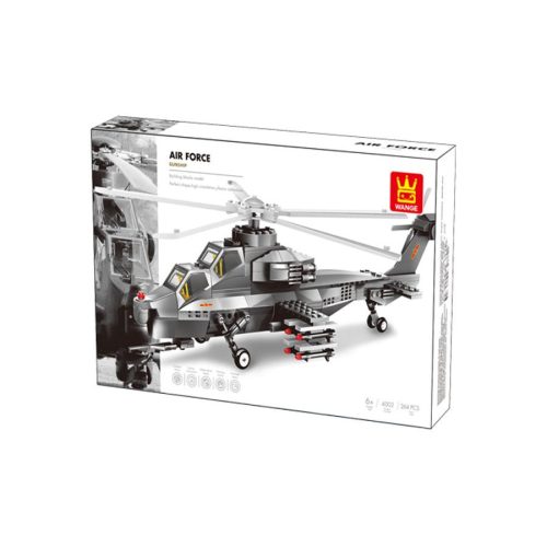 WANGE 4002 - Katonai helikopter építőjáték - 100% kompatibilis minden más kedvelt márkával