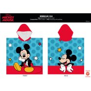   Disney Mickey egér gyerek poncsó - 100% pamut- 60x120 cm - középkék