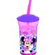 Szívószálas műanyag pohár BPA mentes - Minnie egér - 300ML