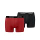 Head Microfiber Férfi alsónadrág - mikroszálas boxeralsó - 2 db/csomag - piros-fekete - M