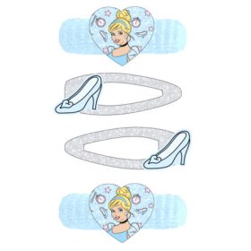   Disney Hercegnők csillogós hajcsat szett és 2db hajgumi egyben 