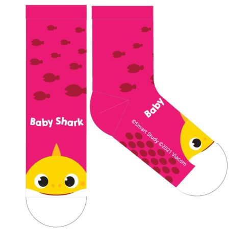 Baby Shark csúszásgátlós teliplüss normál zokni gyerekeknek