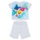Baby Shark nyári rövid ujjú baba pizsama - pamut jersey pizsama - szürke - 92