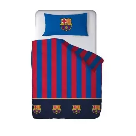   FC BARCELONA Ágynemű szett,  ágytakaró 210x270 + gumis lepedő 135x200+28 + párnahuzat 45x155