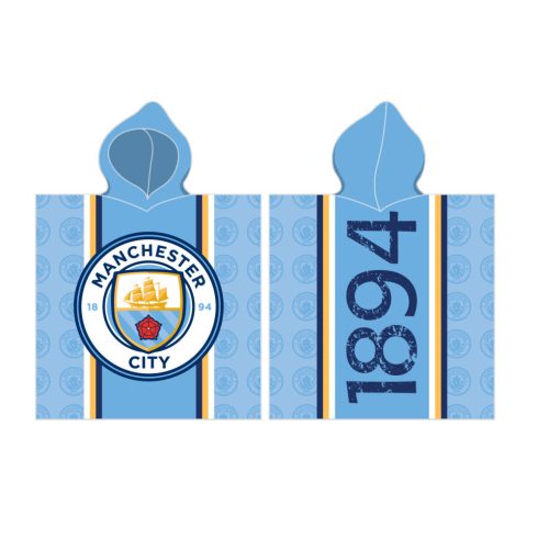 Manchester City 100% pamut poncsó - 60x120 cm