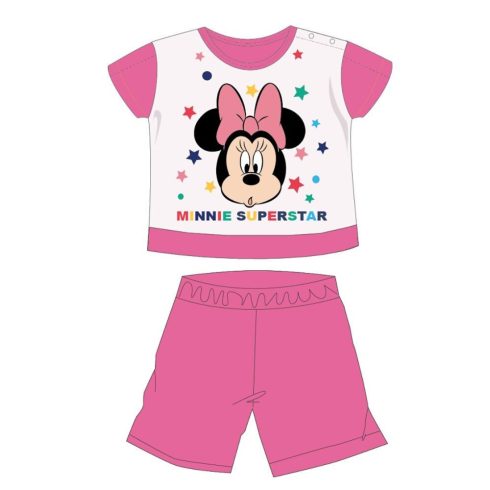 Disney Minnie egér nyári rövid ujjú baba pizsama - pamut jersey pizsama - rózsaszín - 98