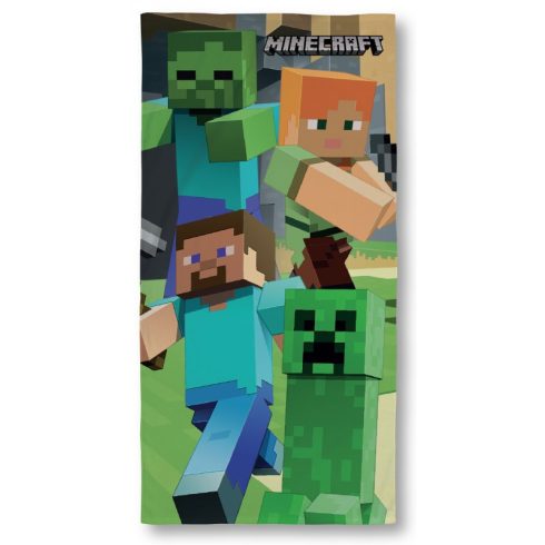 Minecraft 100% pamut strandtörölköző  - 70x140 cm