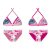 Stitch kétrészes fürdőruha kislányoknak - bikini háromszög felsőrésszel - pink - 110