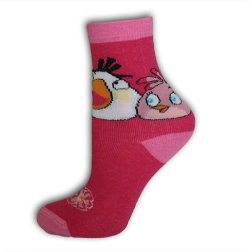 Gyerek pamut bokazokni - Angry Birds - 31-34 - pink