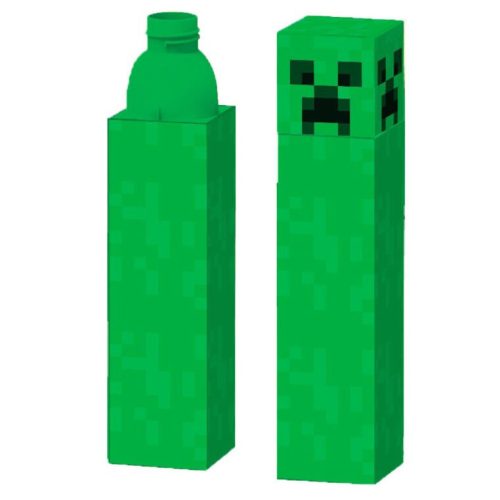 Minecraft Creeper műanyag kulacs csavaros kupakkal 650 ml