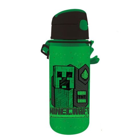 Minecraft Green alumínium kulacs akasztóval 600 ml