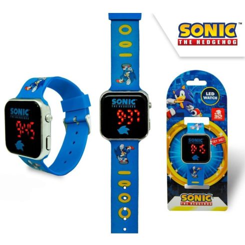 Sonic, a sündisznó Gold Rings digitális LED karóra