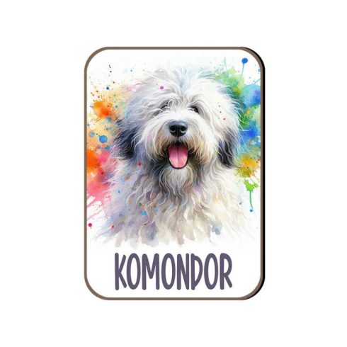 Komondor - Fa Hűtőmágnes