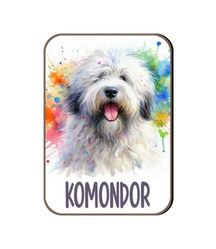 Komondor - Fa Hűtőmágnes