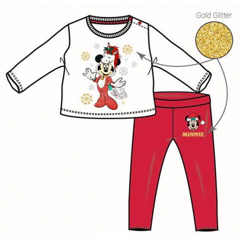 Disney Minnie Unicorn Karácsonyi baba póló + nadrág szett 3-24 hó